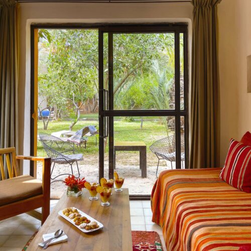 DAR AL HOSSOUN MAISON D'HOTES TAROUDANT ECO LOGDE chambre et jardin