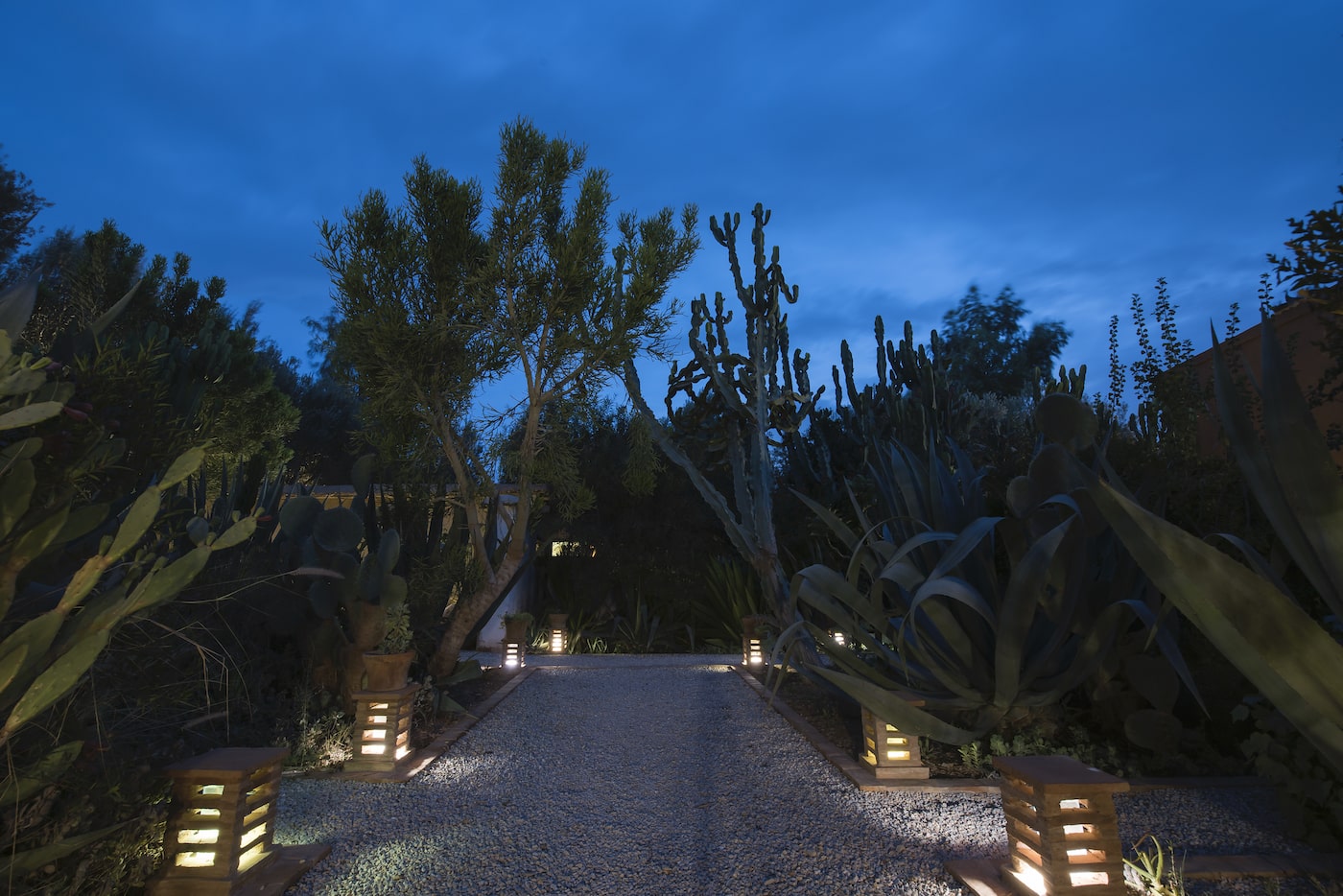 DAR AL HOSSOUN MAISON D'HOTES TAROUDANT ECO LOGDE jardin en nuit